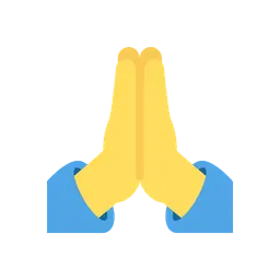 Folded hands animated emoji