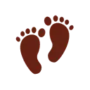 Footprints cartoon animated emoji
