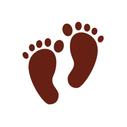 Footprints animated emoji