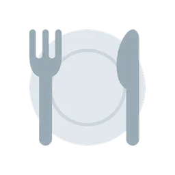 Fork and knife with plate animated emoji