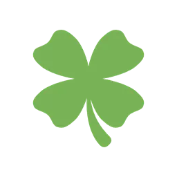 Four leaf clover animated emoji