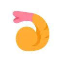 Fried shrimp cartoon animated emoji