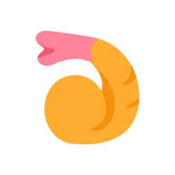 Fried shrimp animated emoji