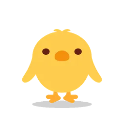 Front-facing baby chick animated emoji