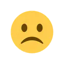 Frowning face cartoon animated emoji