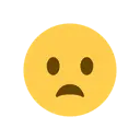 Frowning face with open mouth cartoon animated emoji