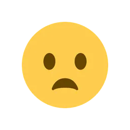 Frowning face with open mouth animated emoji