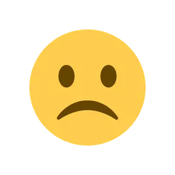 Frowning face animated emoji
