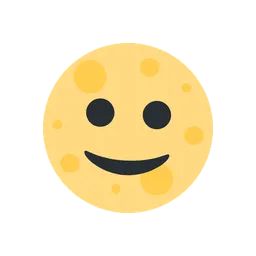 Full moon face animated emoji