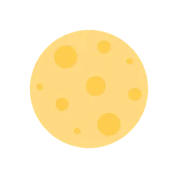 Full moon animated emoji