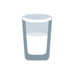 Glass of milk animated emoji