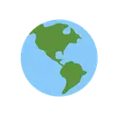 Globe showing Americas cartoon animated emoji