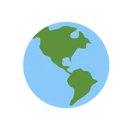 Globe showing Americas animated emoji