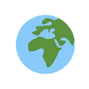Globe showing Europe-Africa cartoon animated emoji