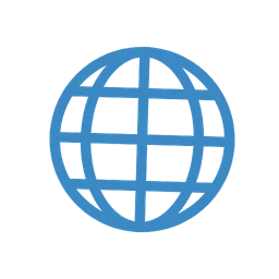 Globe with meridians animated emoji