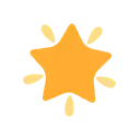 Glowing star cartoon animated emoji