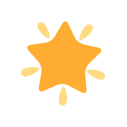 Glowing star animated emoji