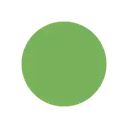 Green circle cartoon animated emoji