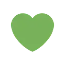 Green heart cartoon animated emoji