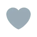 Grey heart cartoon animated emoji