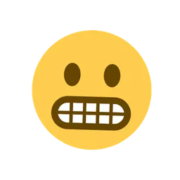 Grimacing face animated emoji