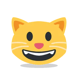 Grinning cat animated emoji