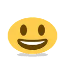 Grinning face with big eyes cartoon animated emoji