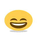 Grinning face with smiling eyes cartoon animated emoji
