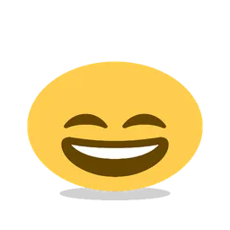 Grinning face with smiling eyes animated emoji