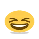Grinning squinting face cartoon animated emoji