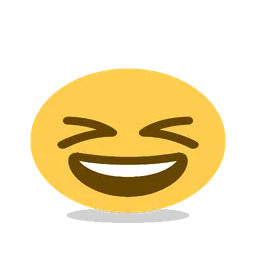 Grinning squinting face animated emoji