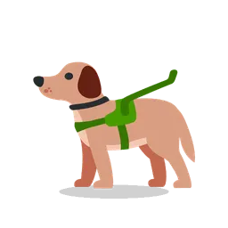 Guide dog animated emoji
