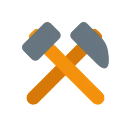 Hammer and pick animated emoji