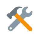 Hammer and wrench cartoon animated emoji