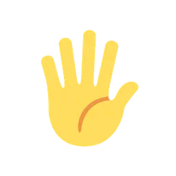 Hand with fingers splayed animated emoji