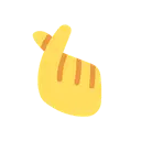 Hand with index finger and thumb crossed cartoon animated emoji