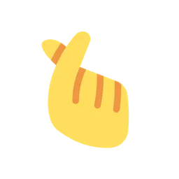 Hand with index finger and thumb crossed animated emoji