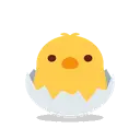 Hatching chick cartoon animated emoji