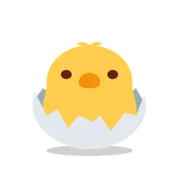 Hatching chick animated emoji