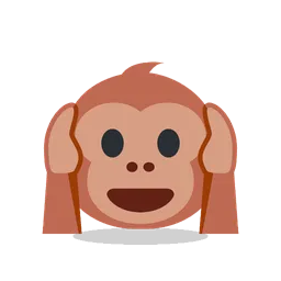 Hear-no-evil monkey animated emoji