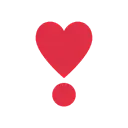 Heart exclamation cartoon animated emoji