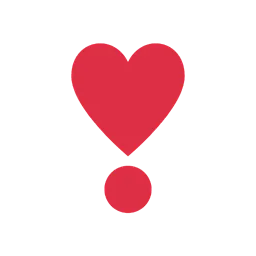 Heart exclamation animated emoji