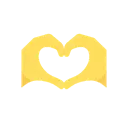Heart hands cartoon animated emoji