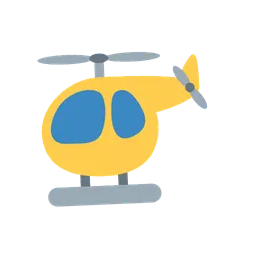 Helicopter animated emoji