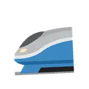 High-speed train cartoon animated emoji