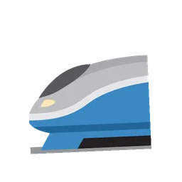 High-speed train animated emoji