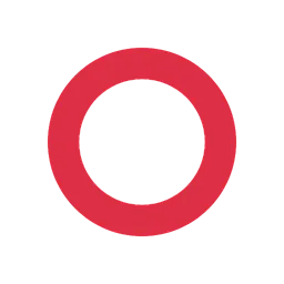 Hollow red circle animated emoji