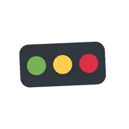Horizontal traffic light animated emoji
