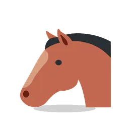 Horse face animated emoji