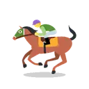 Horse racing cartoon animated emoji
